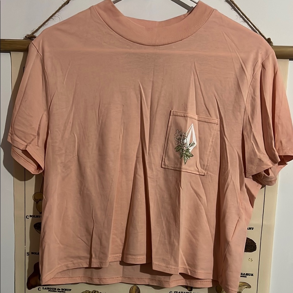Peach Graphic Pocket Tee